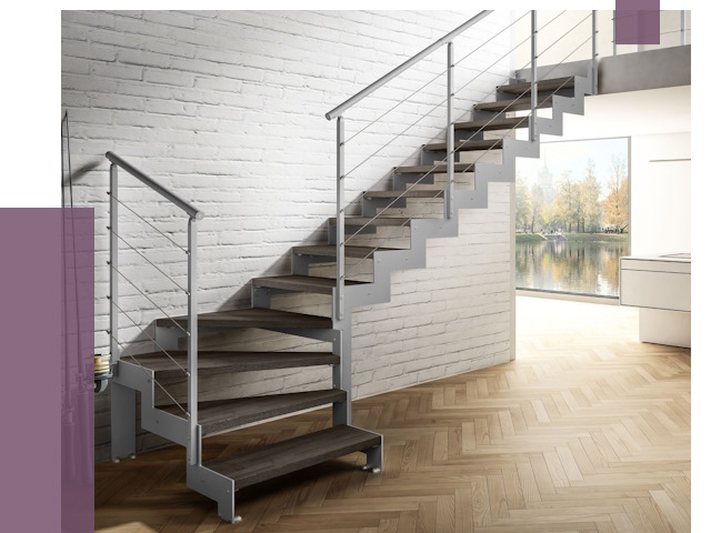 Г-образные лестницы под ключ в Арзамасе от 39371 руб. | ПРОЛЁТ-Рзм