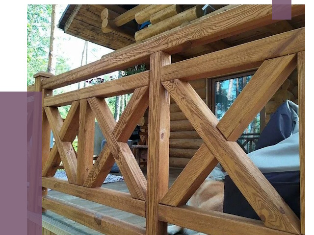 Деревянные перила под ключ в Арзамасе от 8146 руб. 