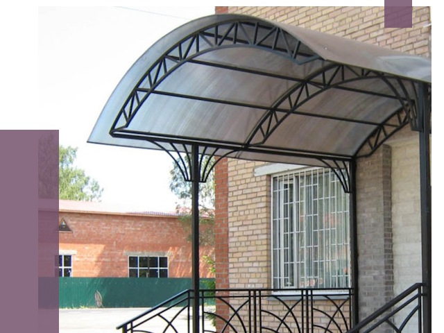 Металлические навесы и козырьки в Арзамасе от 13576 руб.