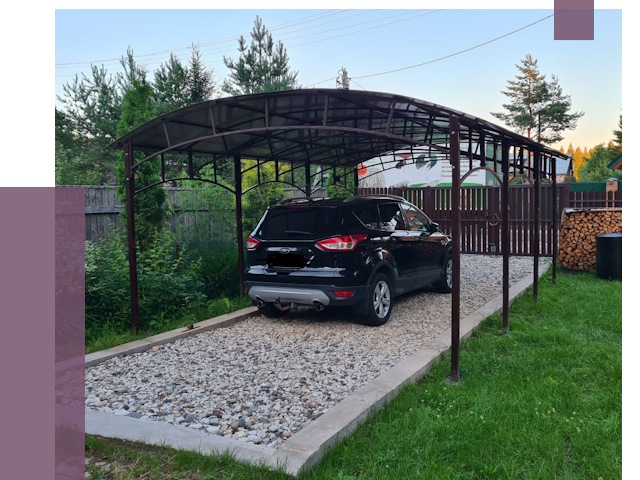 Навесы для автомобиля в Арзамасе от 13956 руб.  | ПРОЛЁТ-Рзм