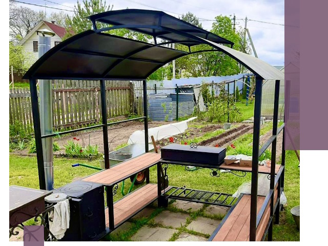 Навесы для барбекю в Арзамасе: изготовление, монтаж и демонтаж