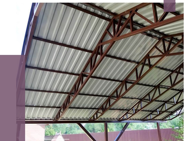 Навесы из профнастила в Арзамасе от 7820 руб. | ПРОЛЁТ-Рзм