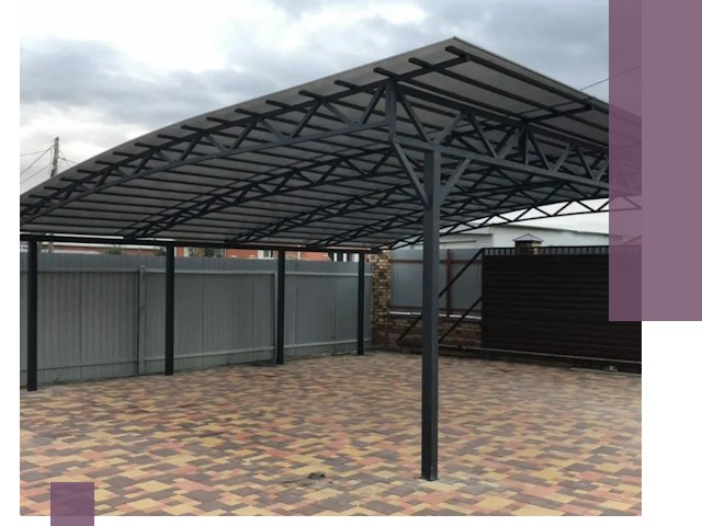 Металлические навесы под ключ в Арзамасе — изготовление и монтаж