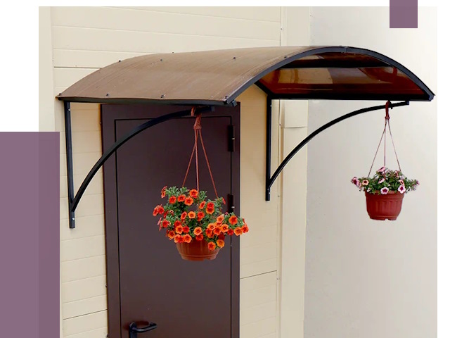 Козырьки над входом в Арзамасе от 15748 руб.  | ПРОЛЁТ-Рзм