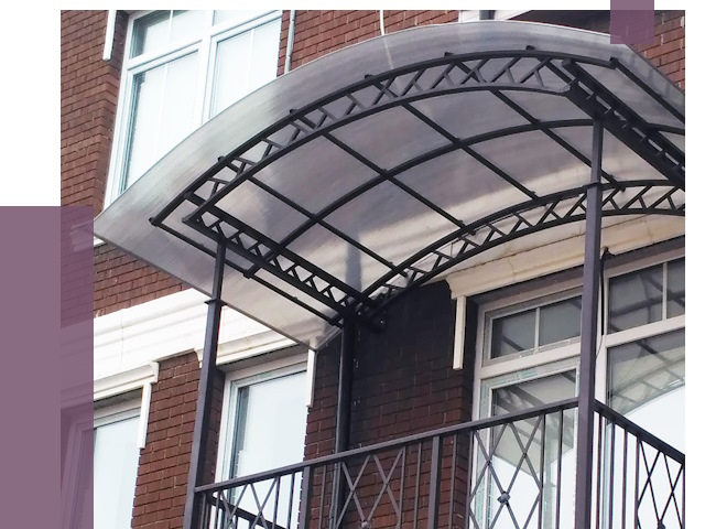 Козырьки над балконом в Арзамасе от 9178 руб.  | ПРОЛЁТ-Рзм