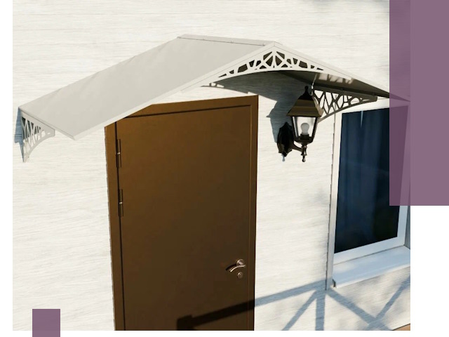 Металлические козырьки на входы и террасы в Арзамасе