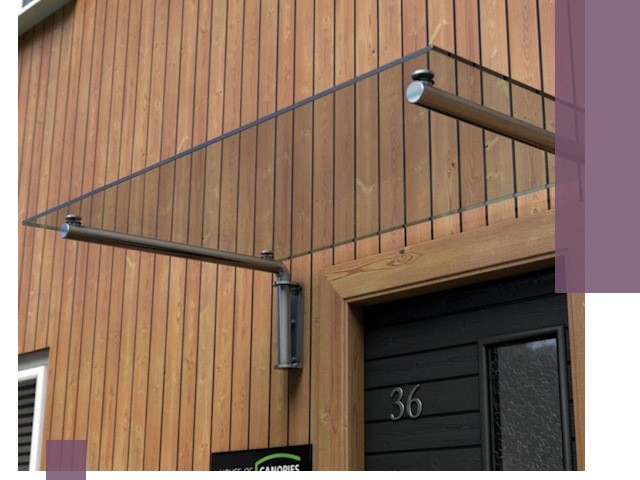 Стеклянные козырьки на входы и фасады в Арзамасе