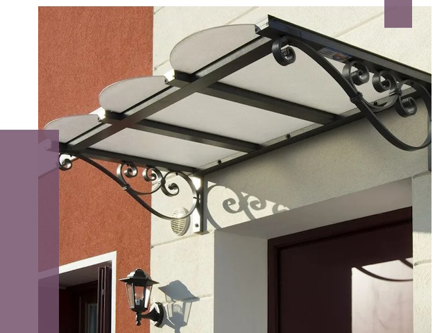 Односкатные козырьки в Арзамасе от 8906 руб.  | ПРОЛЁТ-Рзм