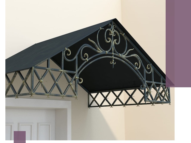 Двускатные металлические козырьки под ключ в Арзамасе